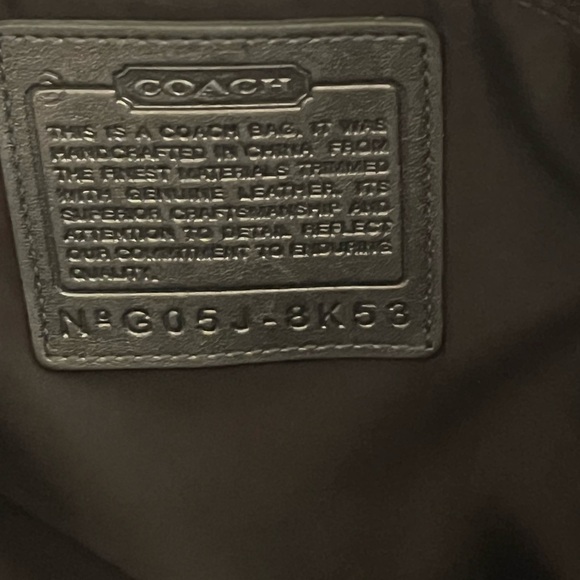 Coach Signature C Khaki Tote Jacquard Beaded Brown Suede Shoulder Bag #8K53 - Picture 6 of 16